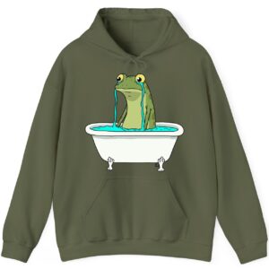 Frog Crying In the Bathtub Hoodie